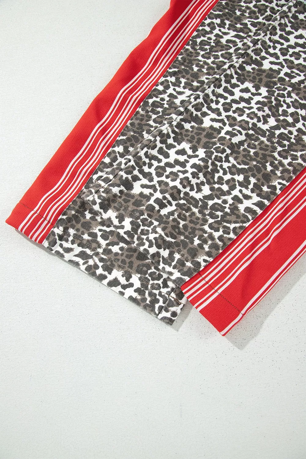Leopard Patchwork Elastic Waist Jeans, image 13