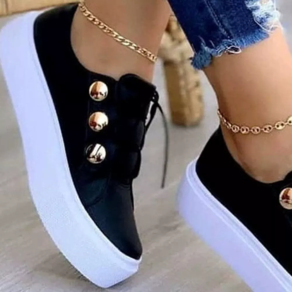 Round Toe Platform Sneakers, image 11