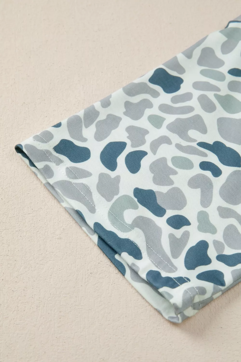 Camo Print V-Neck Pocket T-Shirt, image 9