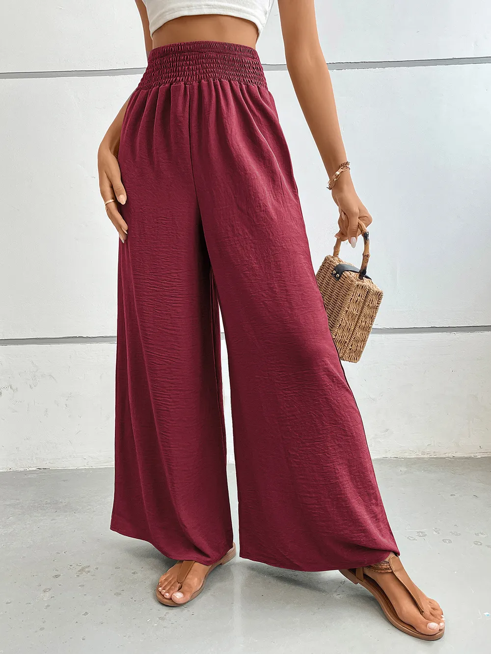 Wide Leg Pants with Pockets, image 30