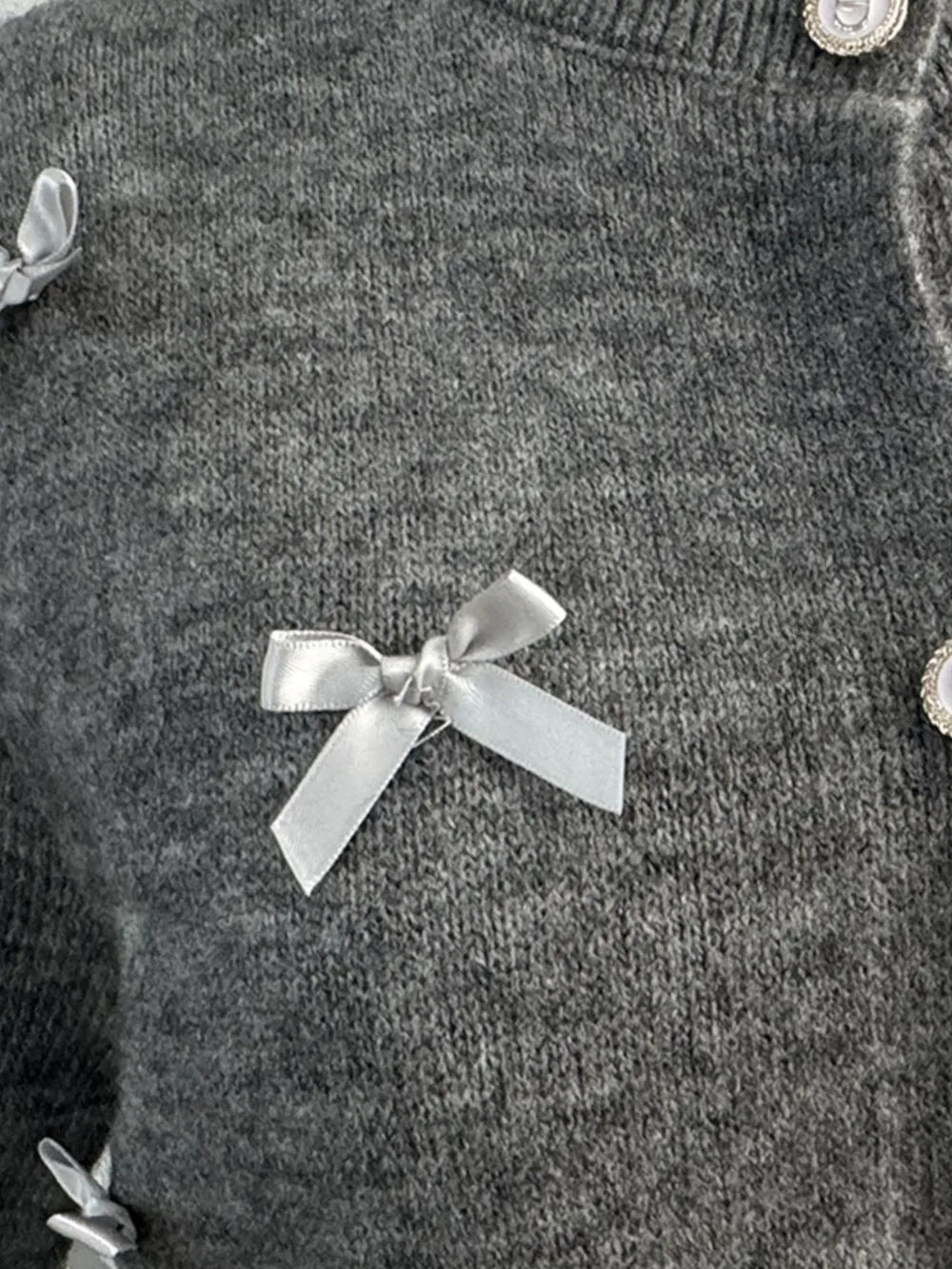 Bow Button Up Long Sleeve Cardigan, image 11