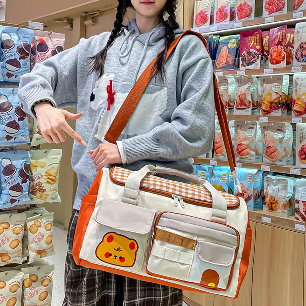 Cartoon Bear Pattern Travel Bag, image 5
