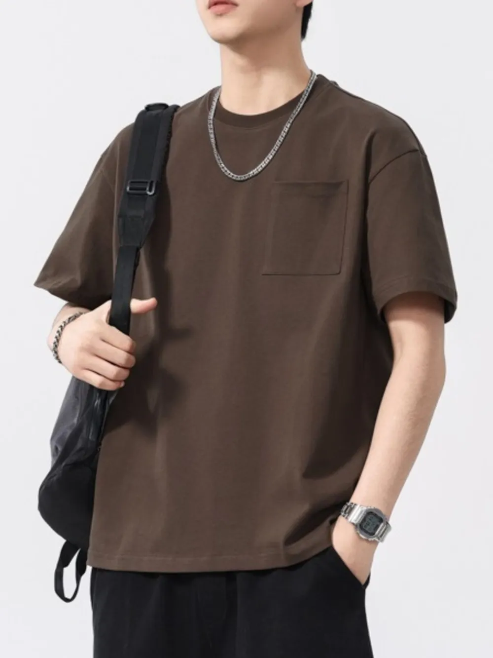 Men's Full Size Round Neck Short Sleeve T-Shirt Plus Size, image 6