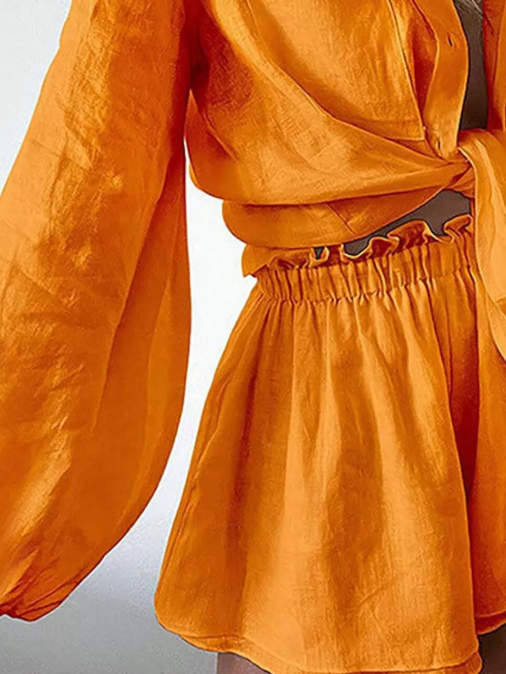 Button Up Long Sleeve Shirt and Shorts Set, image 4