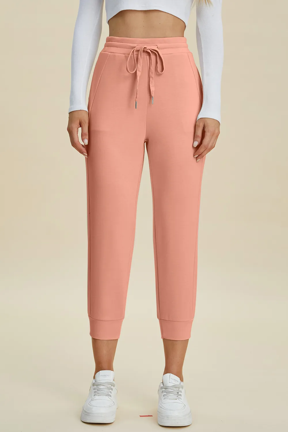 Full Size Air Scuba Drawstring High Waist Cropped Pants, image 15