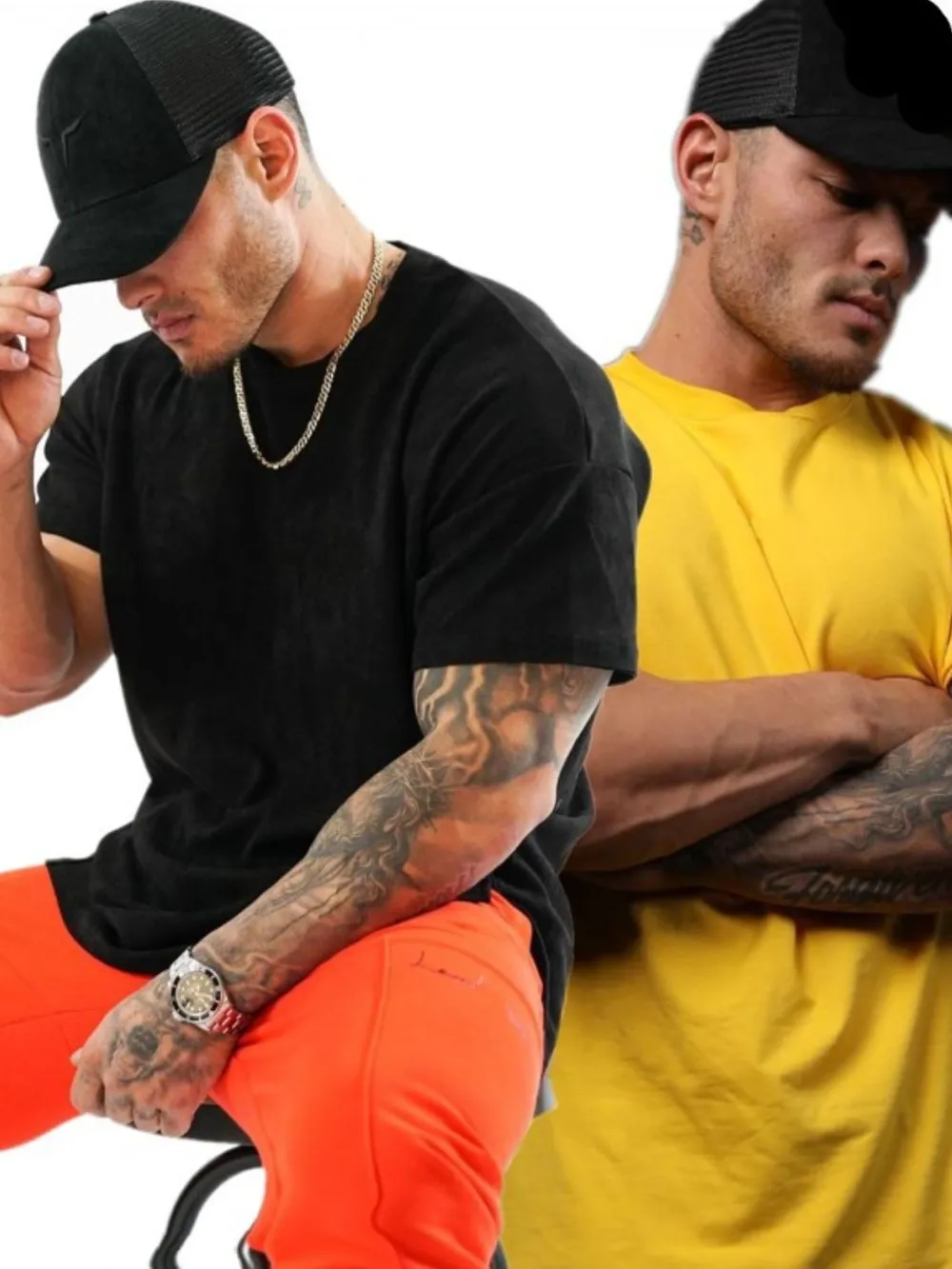 Men's Plus Size Round Neck Half Sleeve T-Shirt, image 2