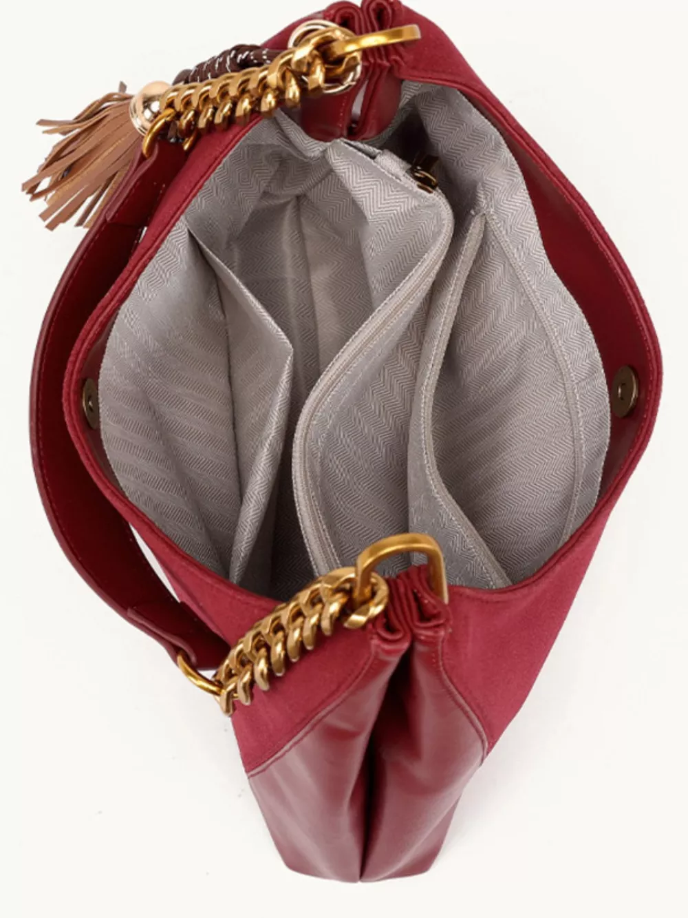 Chain Strap Tassel Charm Shoulder Bag, image 10