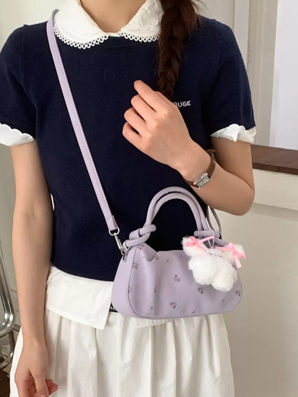 Floral Ruched Crossbody Bag, image 11