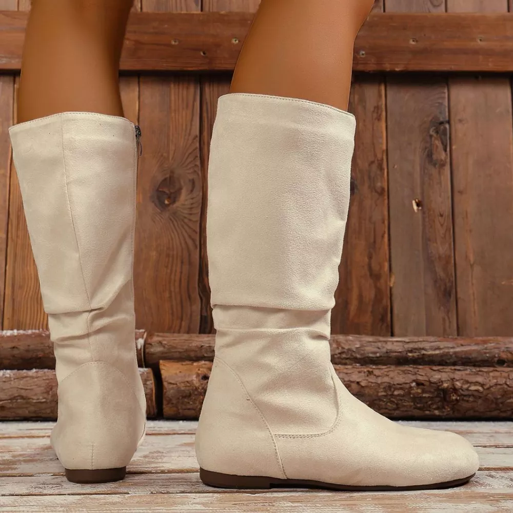Round Toe Side Zip Boots, image 23