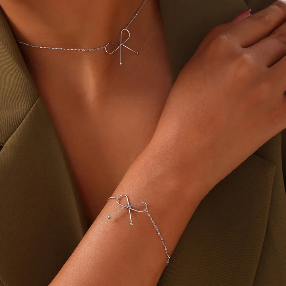 Titanium Steel Bow Bracelet, image 5