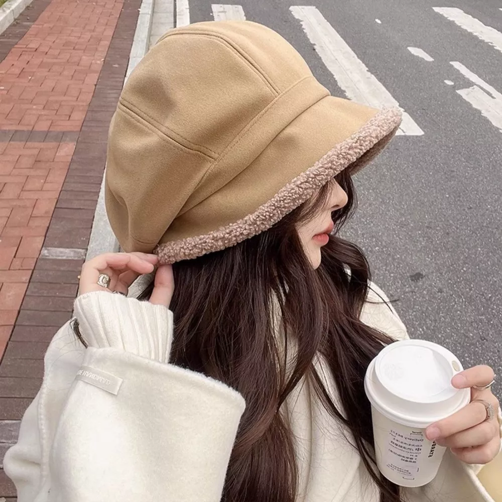 Plush-Lined Cold-Resistant Ear-Protecting Lamb Octagonal Beret, image 3