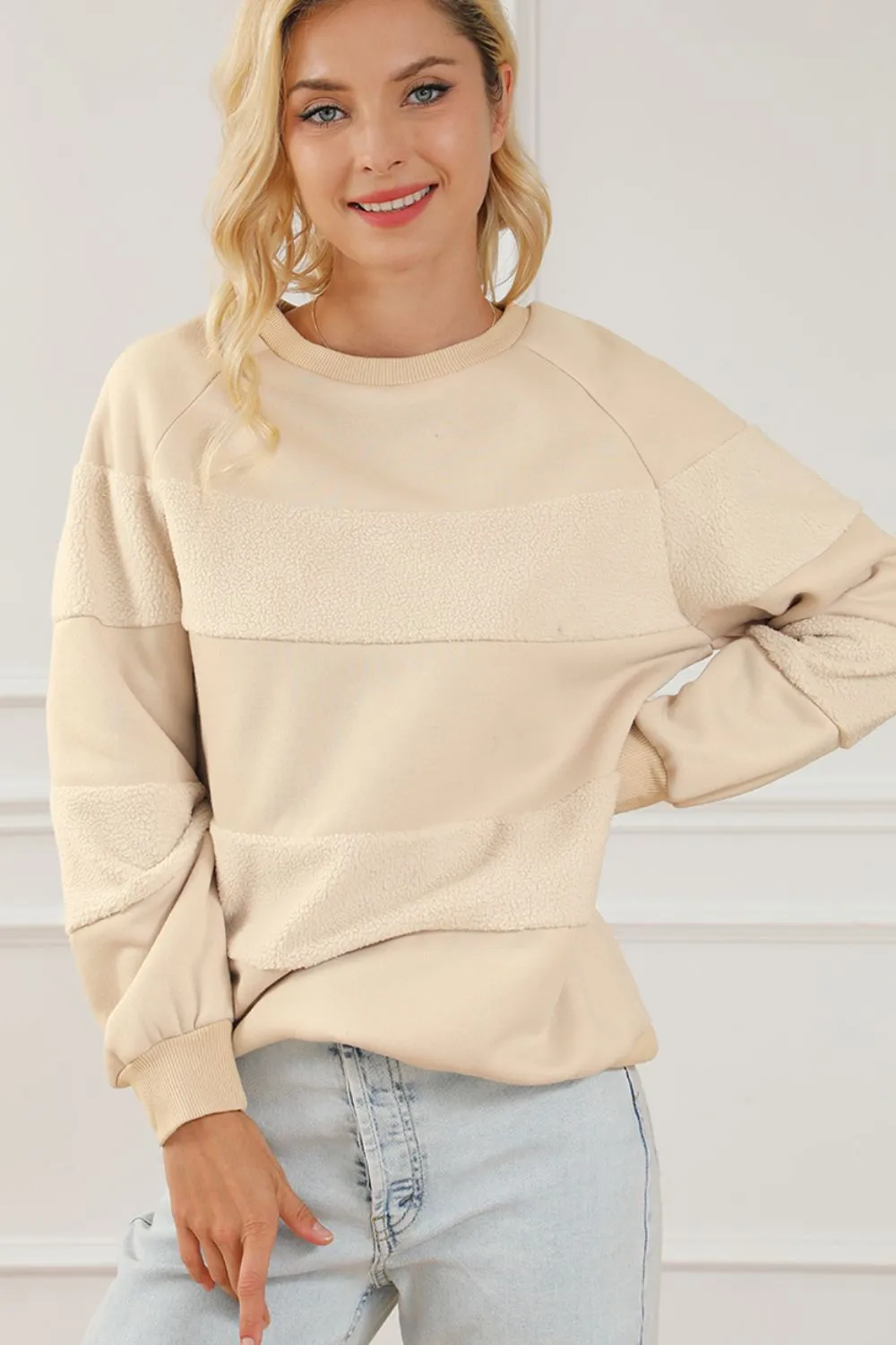 Round Neck Raglan Sleeve Sweatshirt, image 13