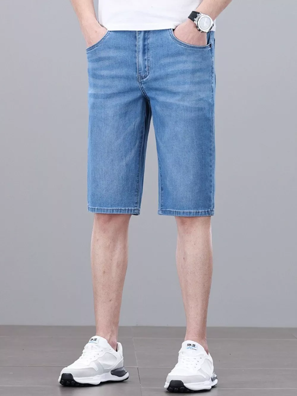 Men's Loose Fit Denim Shorts, image 3