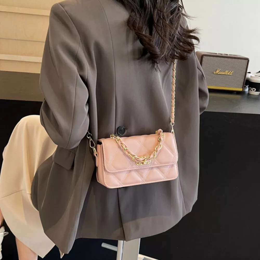 Quilted Chain Strap Crossbody Bag, image 5