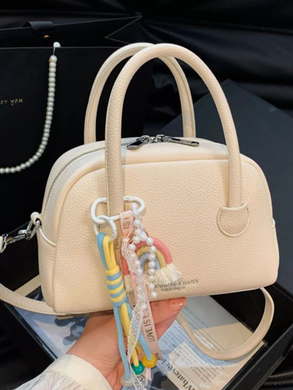 Charm Decor Crossbody Bag, image 3