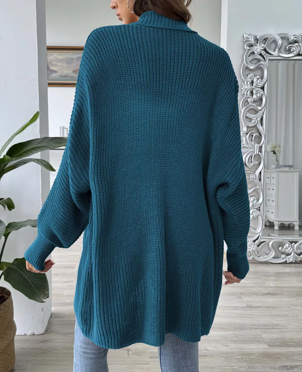 Open Front Ribbed Knit Cardigan, image 14