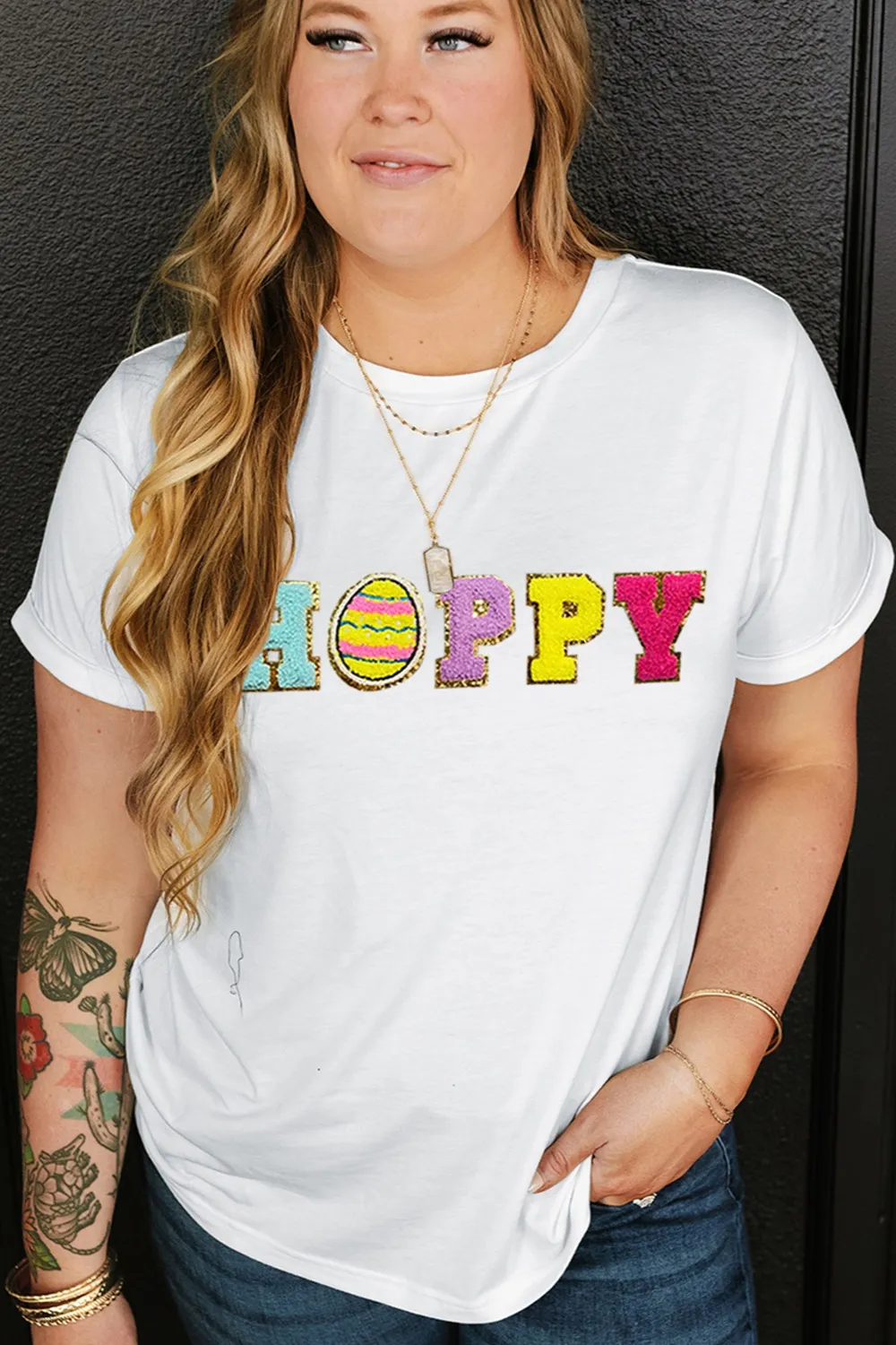 Plus Size Round Neck Short Sleeve T-Shirt, image 6
