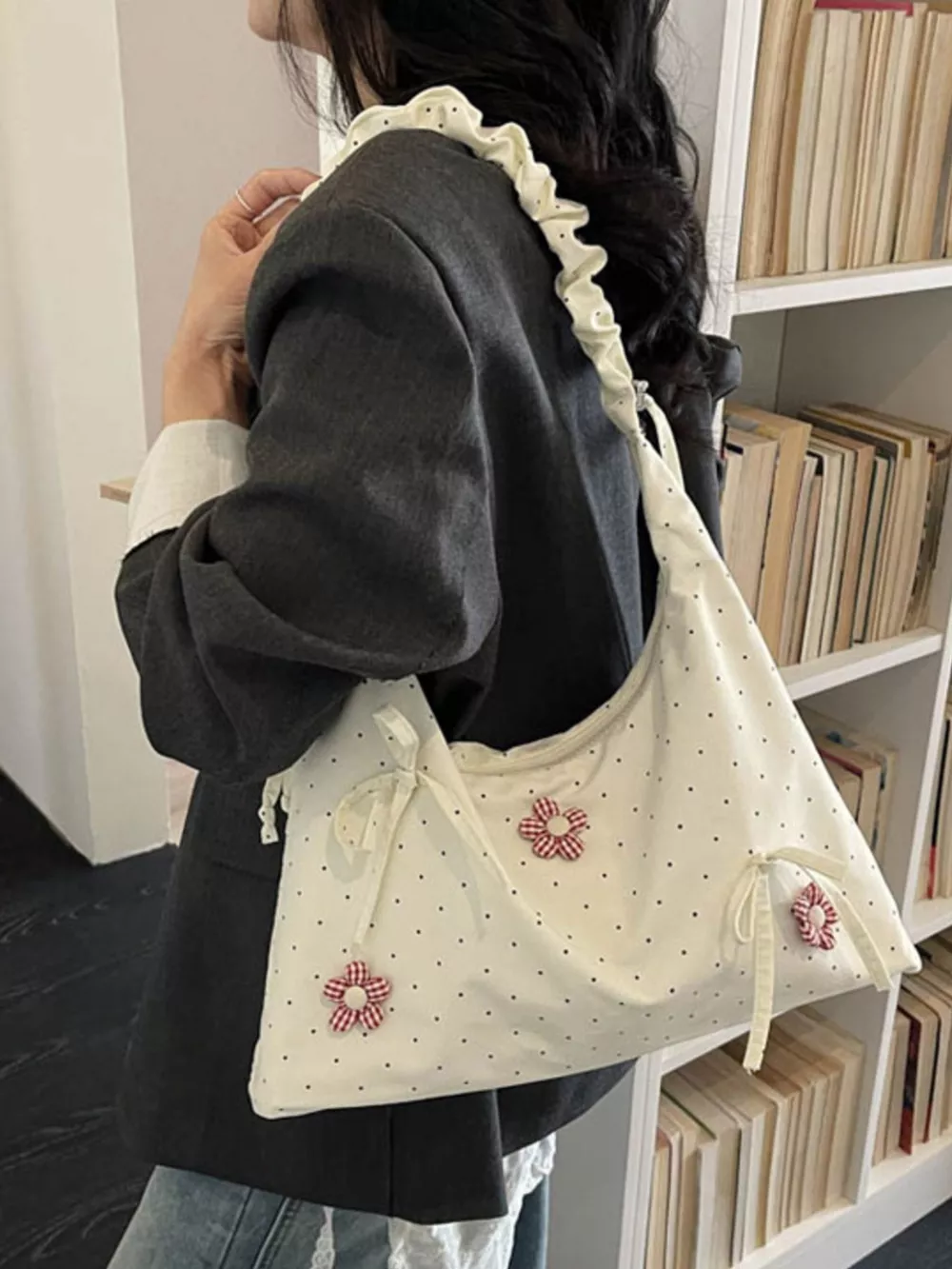 Floral Embellished Shoulder Bag, image 5