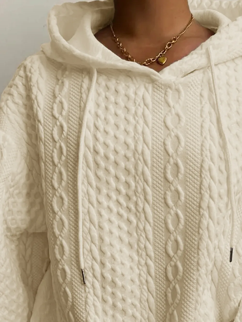 Drawstring Drop Shoulder Long Sleeve Hoodie, image 13