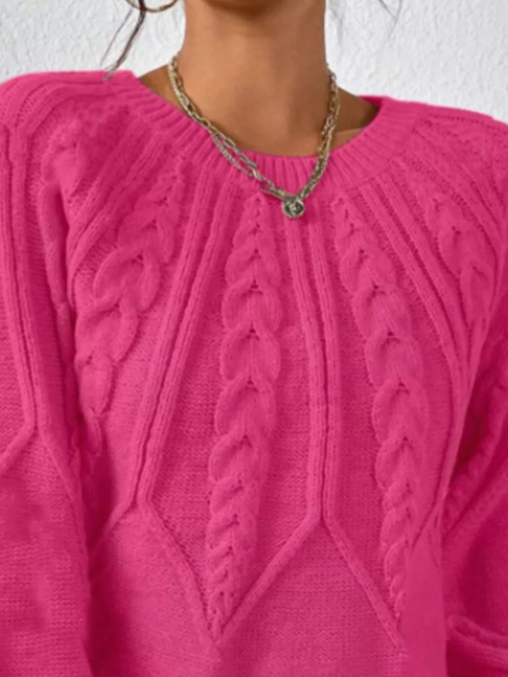 Cable Knit Long Sleeve Sweater, image 10