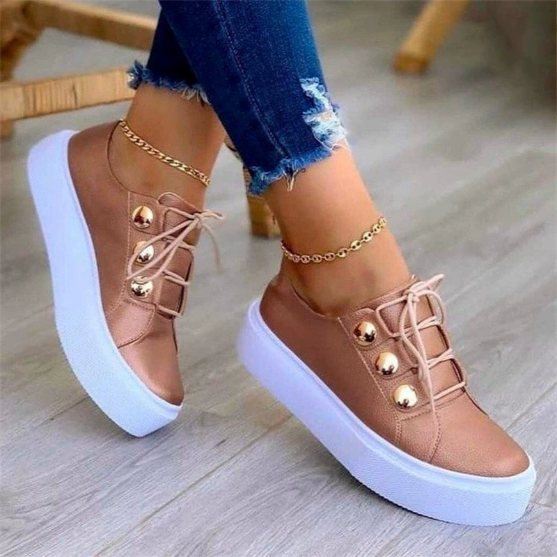 Round Toe Platform Sneakers, image 12