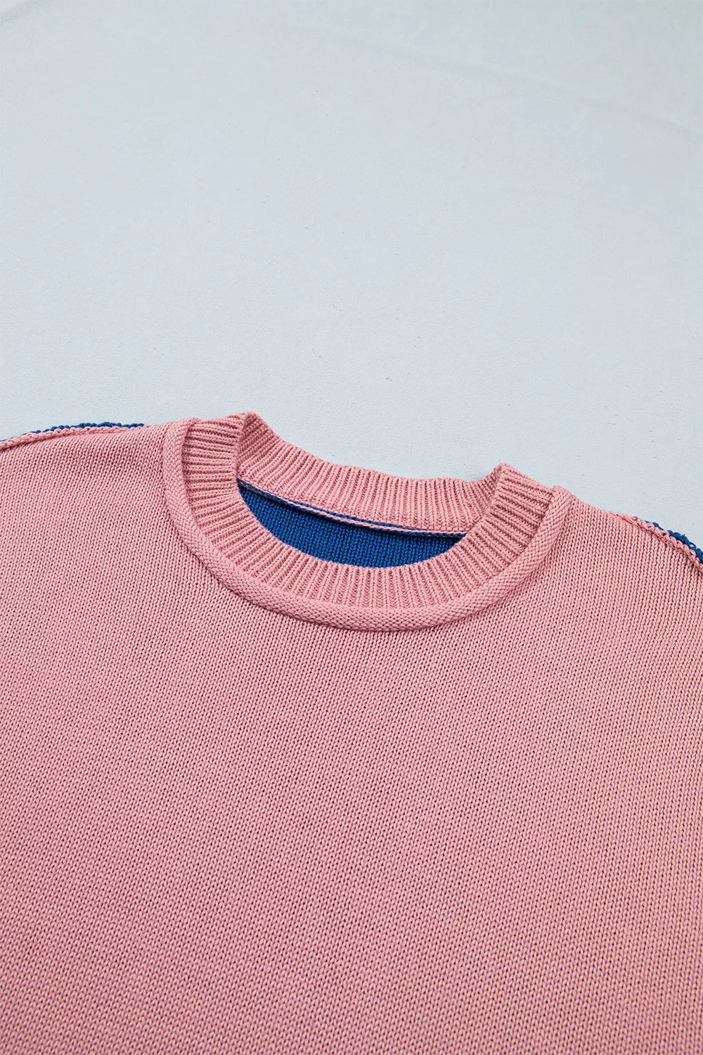 Multicolour Western Colorblock Patchwork Striped Long Sleeve Sweater, image 9