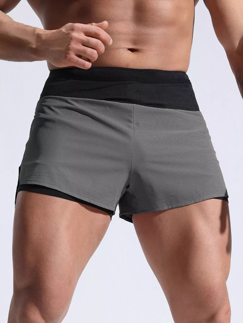 Men's Full Size Contrast Active Shorts Plus Size, image 6