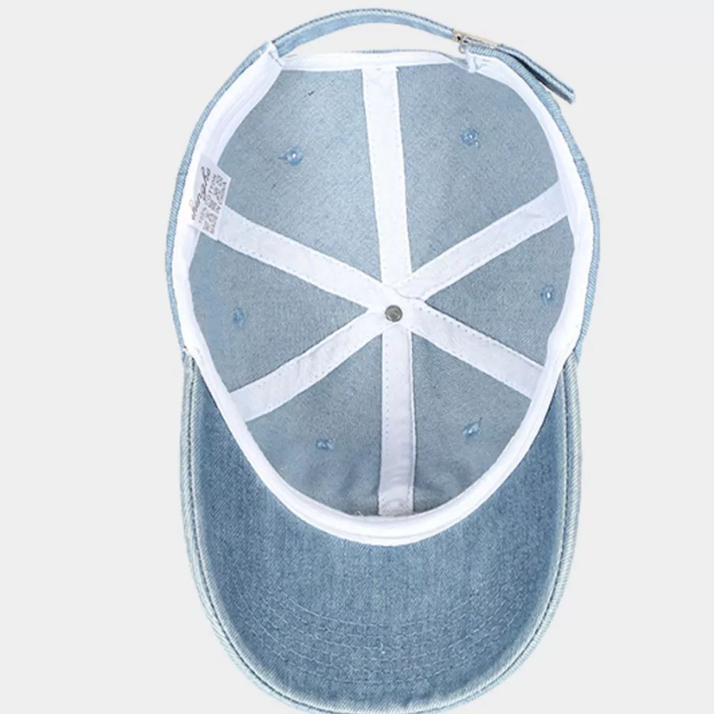 New York City Embroidered Denim Baseball Cap, image 5