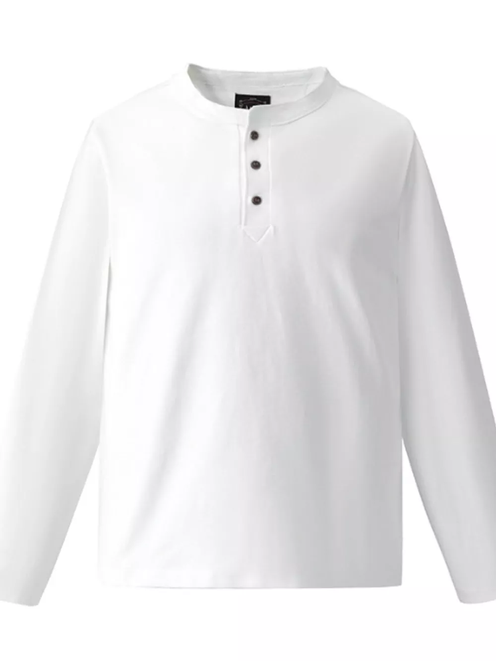 Men's Plus Size Casual Henley Long Sleeve T-Shirt, image 11