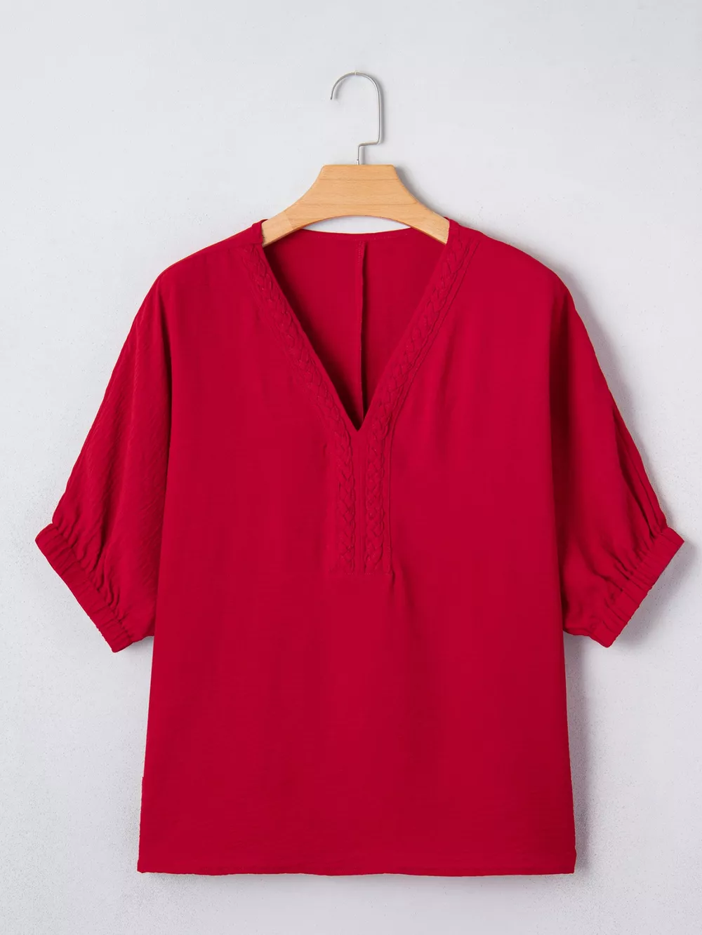 Braided Detail Half Sleeve Blouse, image 12