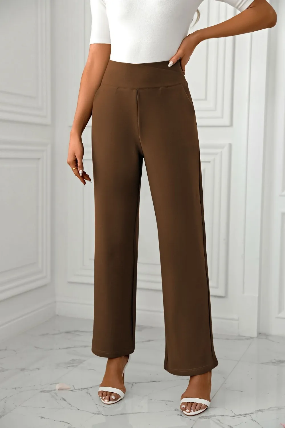 High Waist Straight Leg Pants, image 19