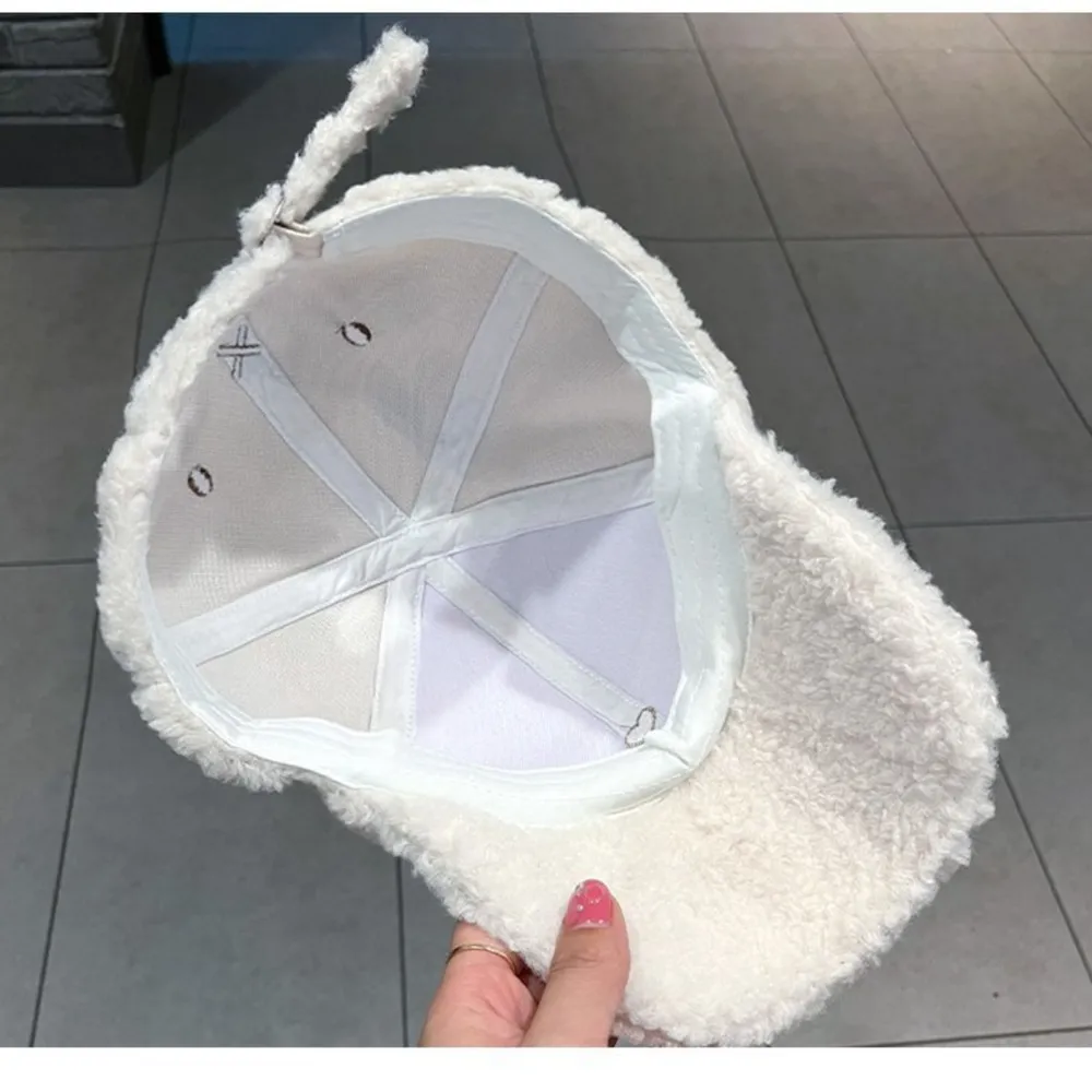 Cute Fluffy Bear Ears Winter Hat, image 4