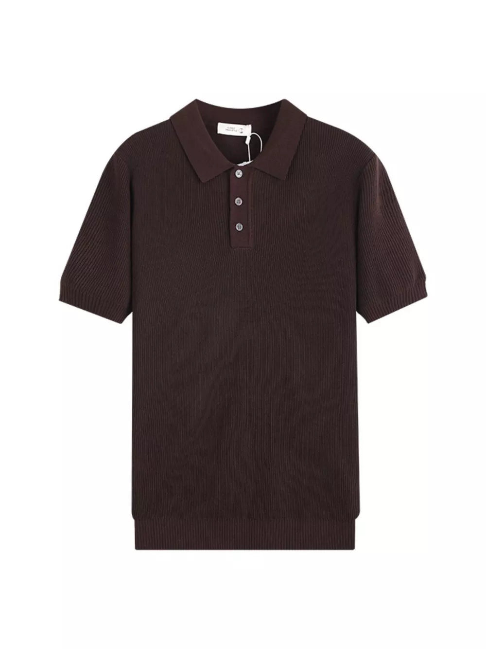 Men's Plus Size Ribbed Knit Slim Fit Polo, image 4
