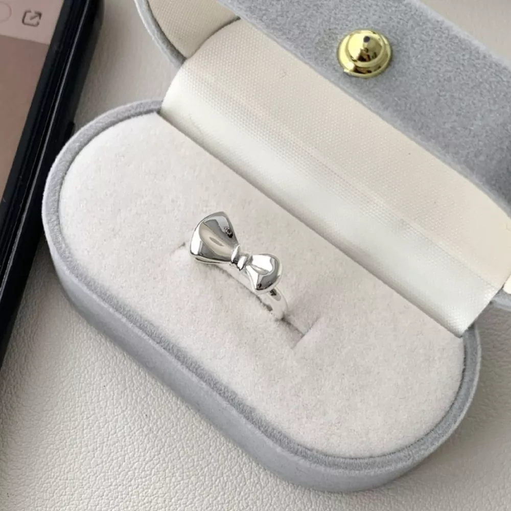 925 Sterling Silver Bow Ring, image 6