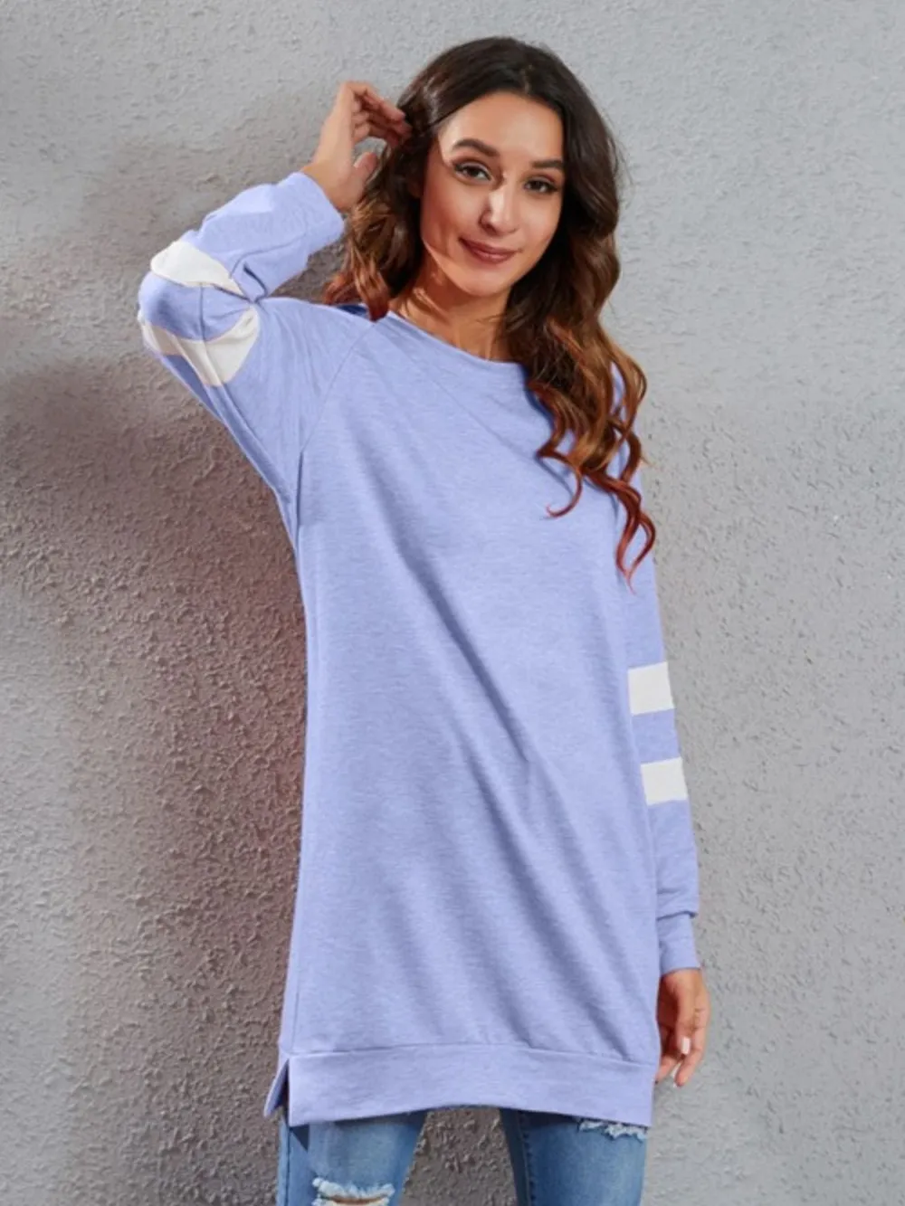 Full Size Striped Round Neck Long Sleeve T-Shirt, image 14