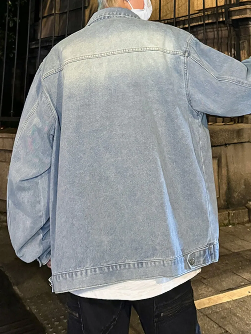 Men's Full Size Zip Up Long Sleeve Denim Jacket Plus Size, image 9