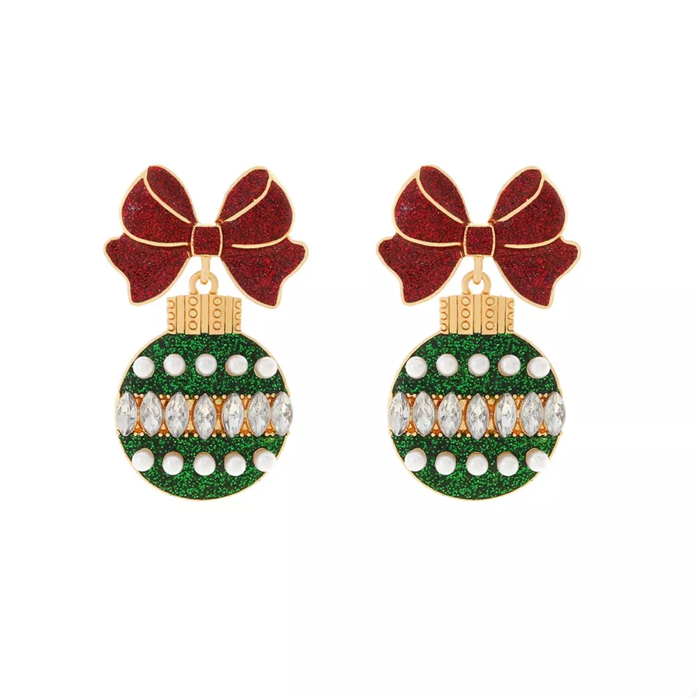 Bowknot Christmas Drop Earrings, image 5
