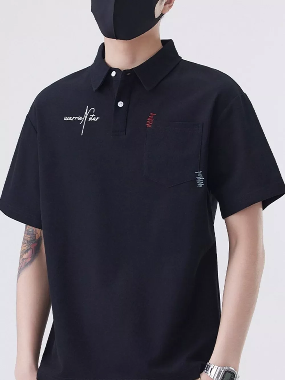 Men's Plus Size Collared Neck Short Sleeve Polo, image 4