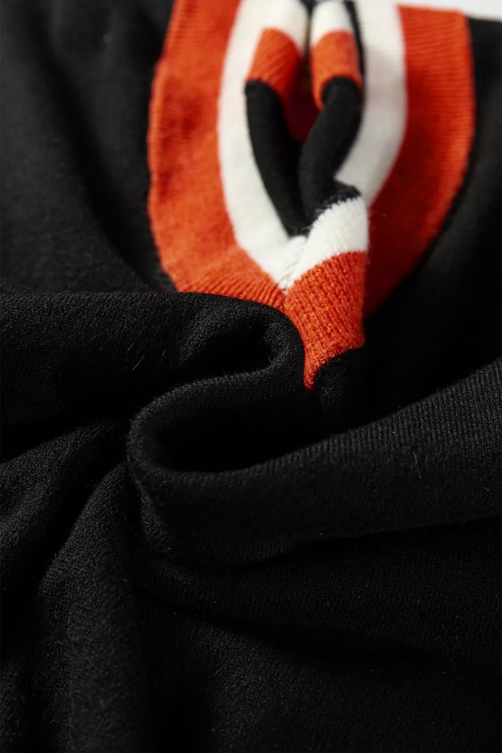 Contrast Striped Trim V Neck Varsity Sweater, image 8
