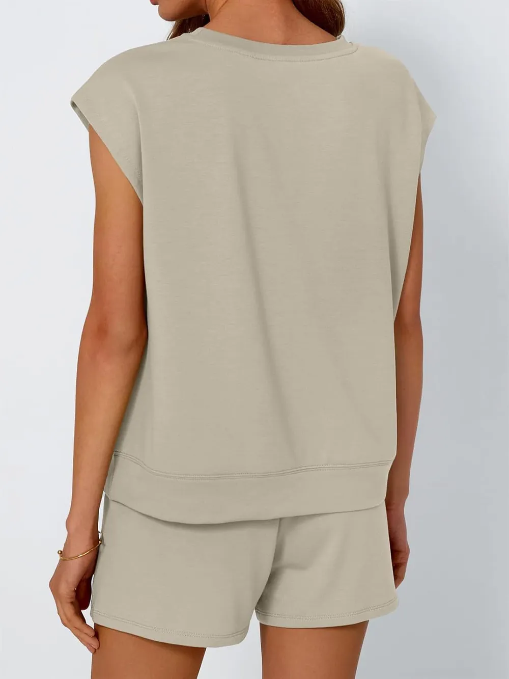 Round Neck Cap Sleeve Top and Shorts Set, image 20