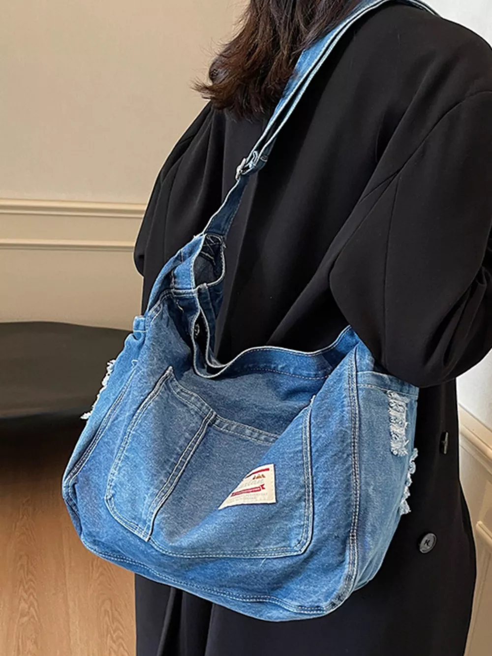 Casual Denim Crossbody Bag, image 11
