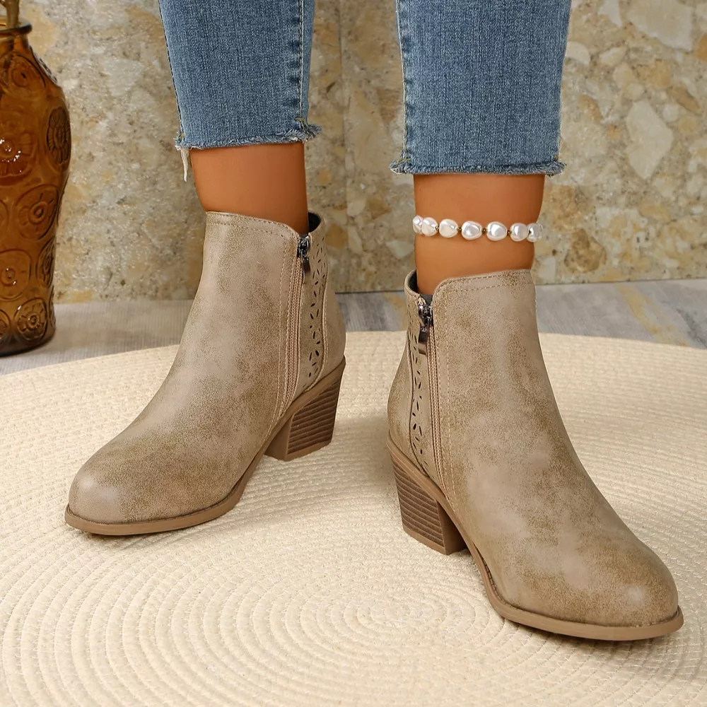 Point Toe Block Heels Boots, image 25