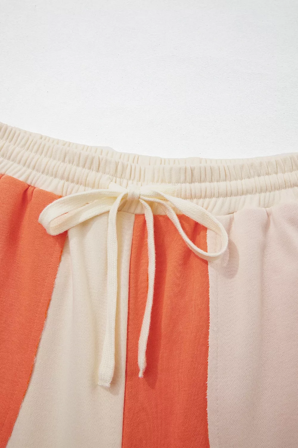 Raw Seam Colorblock Wide Leg Ankle Length Casual Pants, image 7