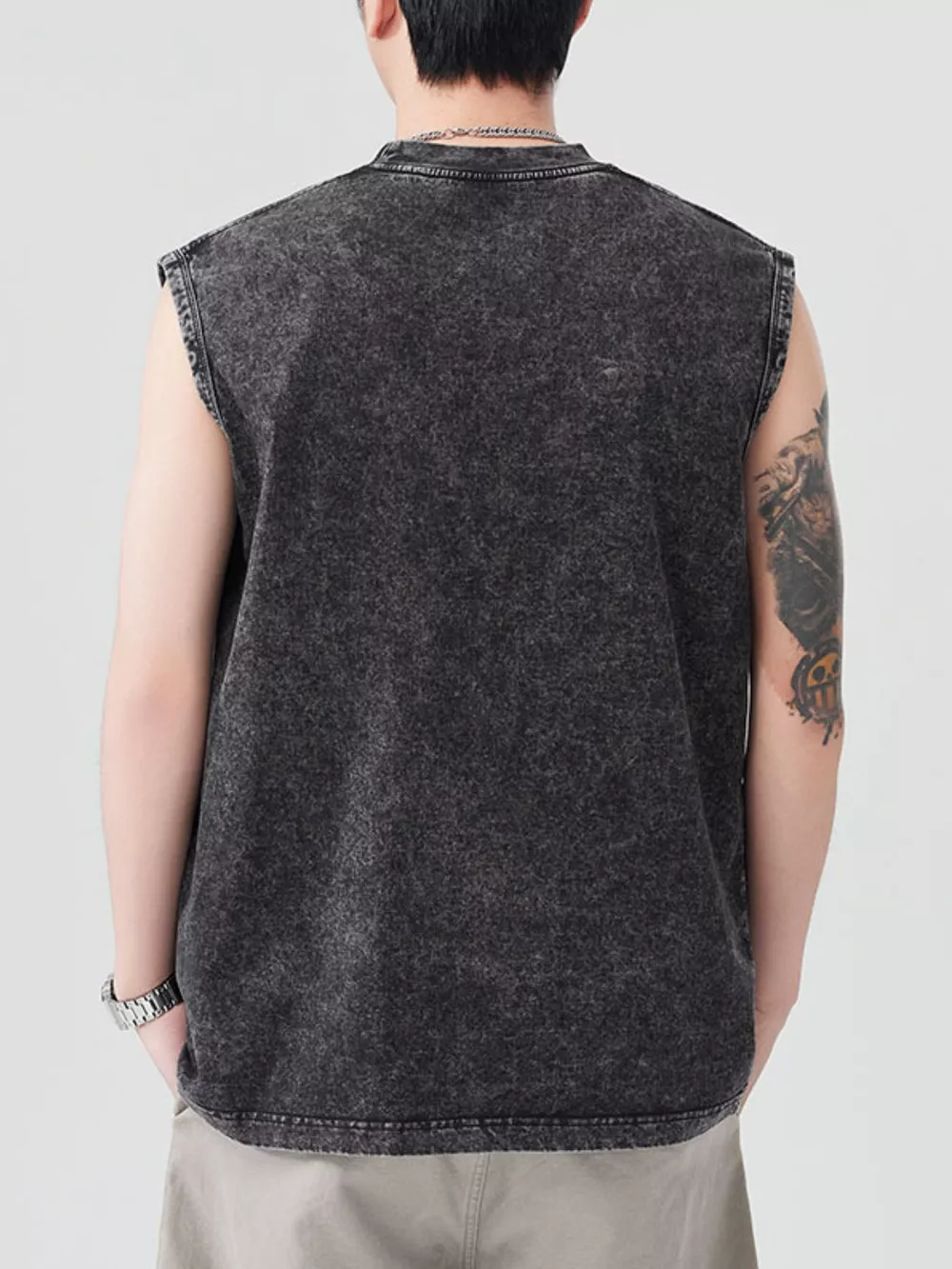 Men's Graphic Round Neck Tank, image 3