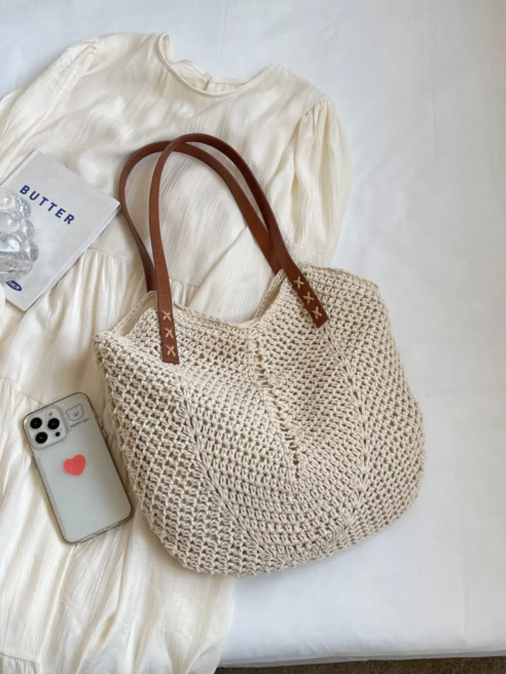 Crochet Knit Shoulder Bag, image 5