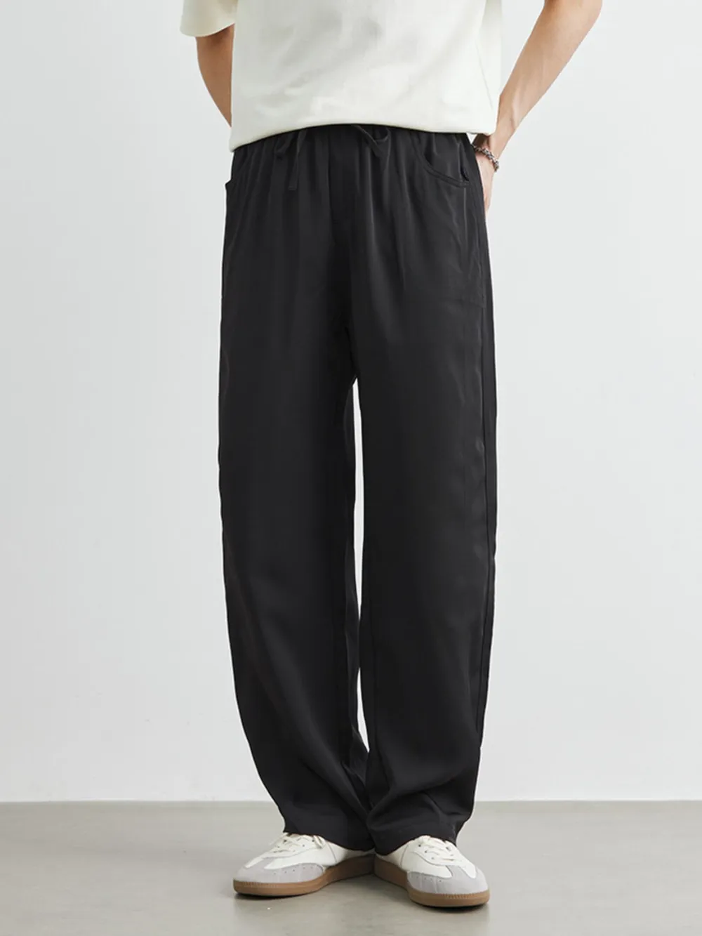 Men's Plus Size Relaxed Fit Wide Leg Casual Pants, image 2