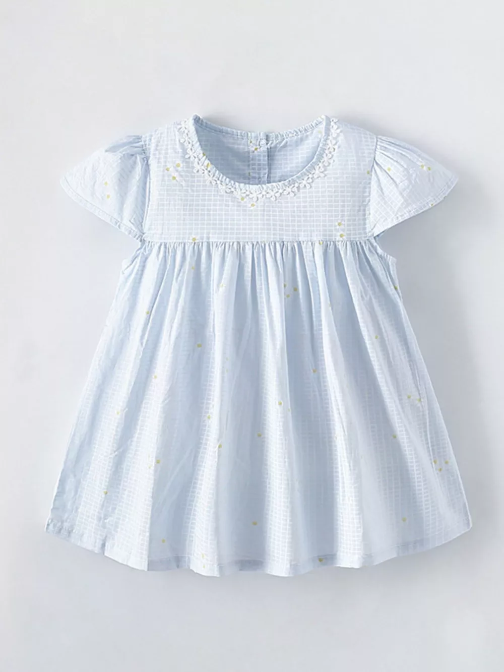 Children's Gingham Cap Sleeve Dress