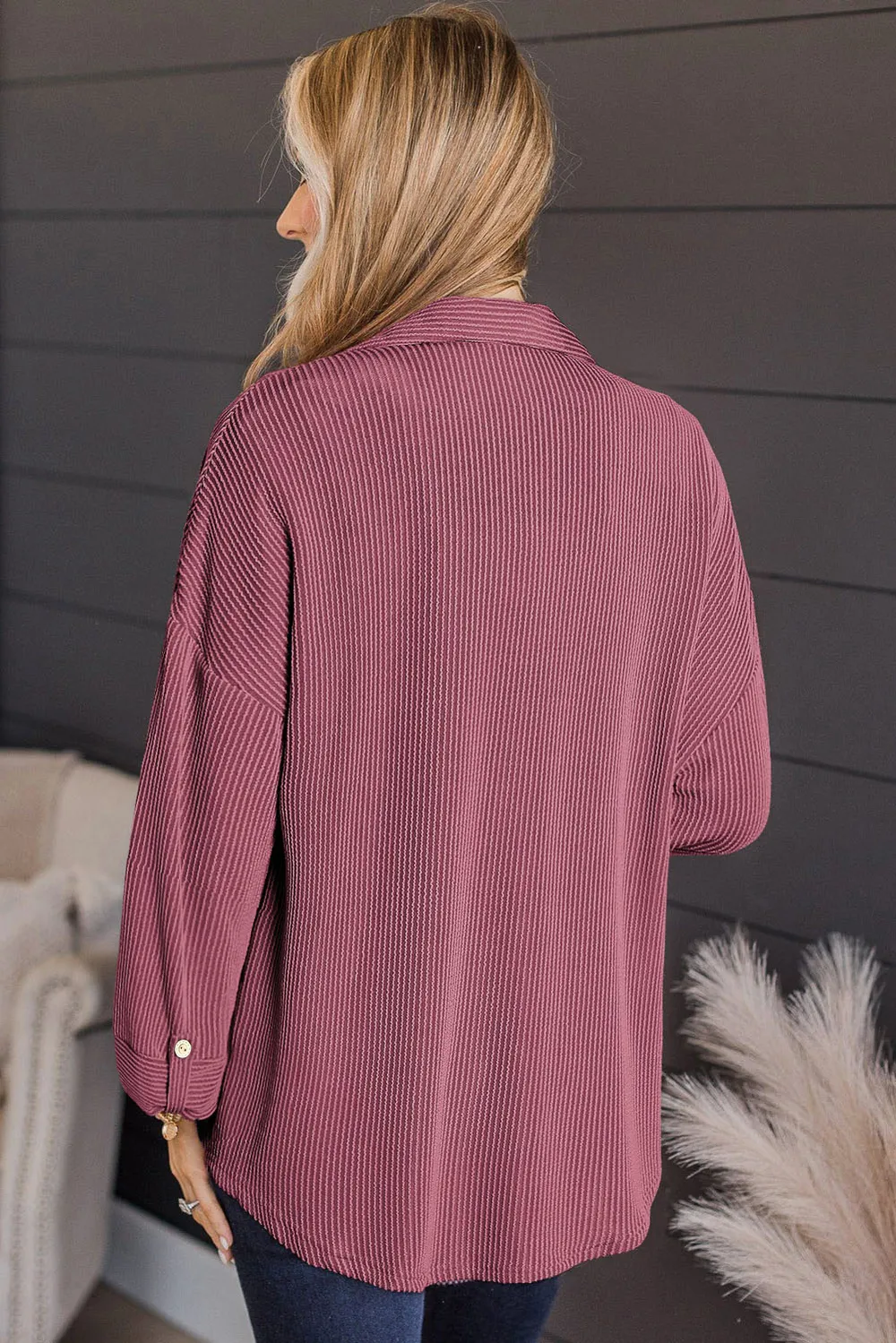 Striped Collared Neck Long Sleeve Shirt, image 19