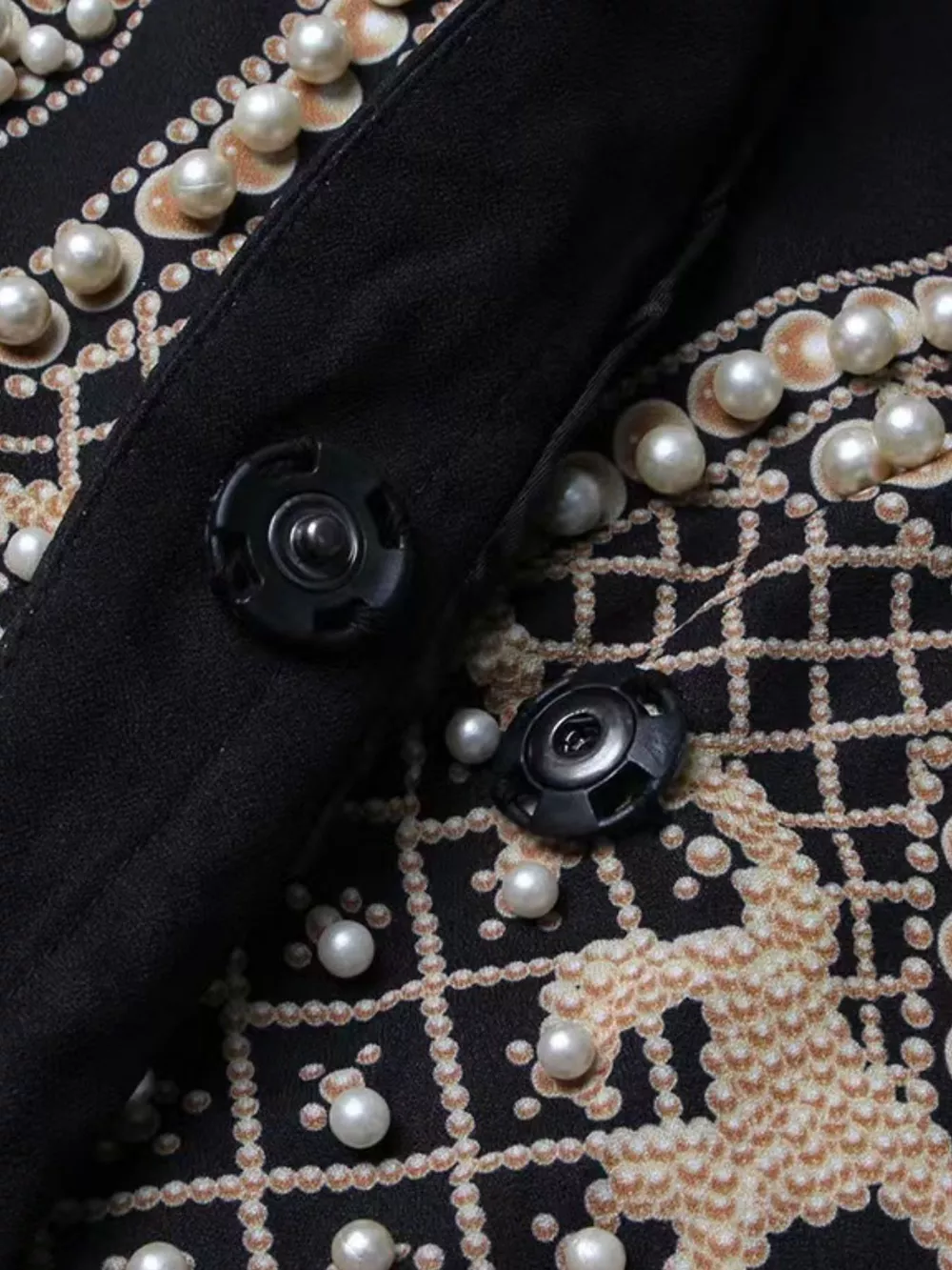 Full Size Embellished Pearl One-Button Blazer Plus Size, image 20