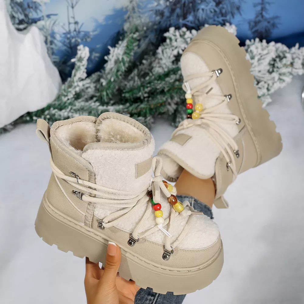 Lace-Up Platform Winter Boots, image 5